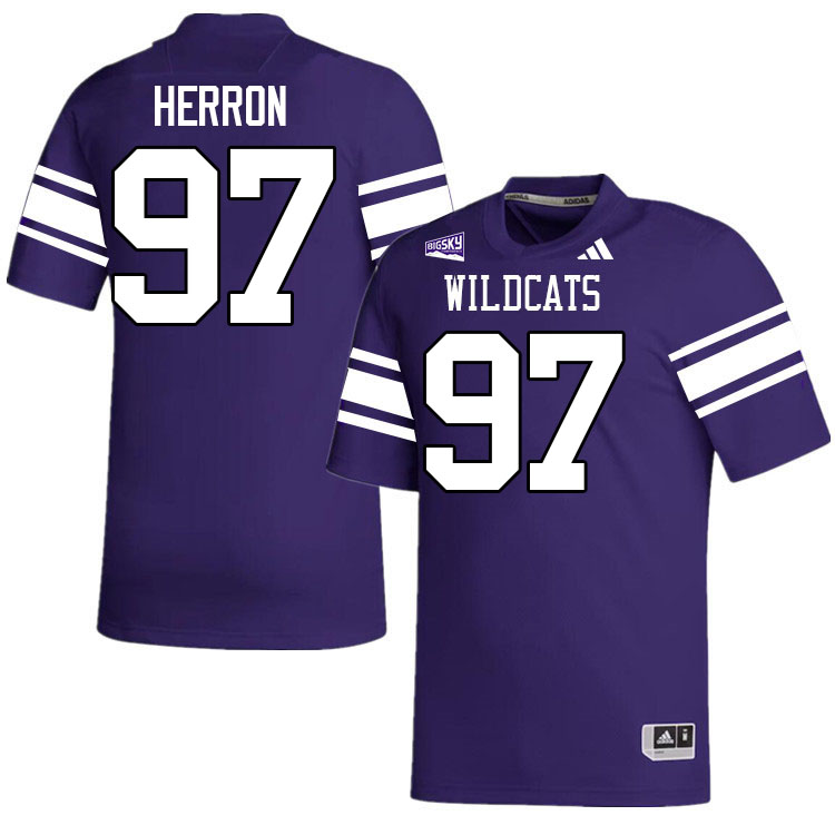 Weber State Wildcats #97 Matt Herron College Football Jerseys,Uniforms Stitched-Purple